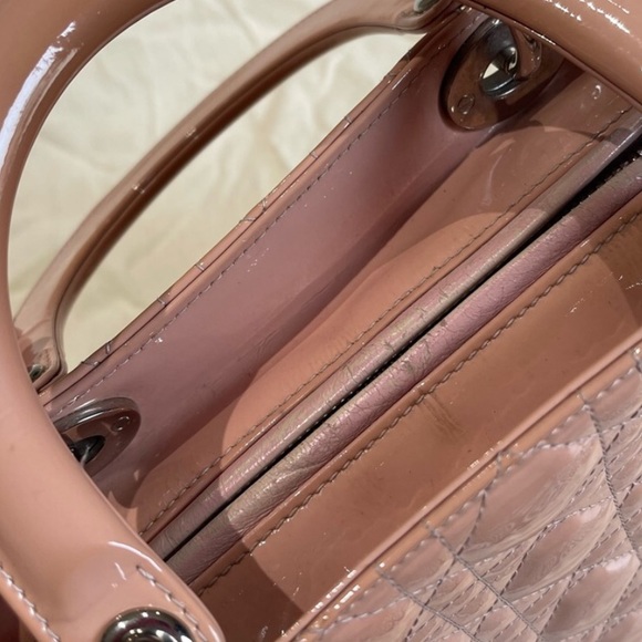 Blush light pink patent Dior Diana handbag - Picture 12 of 16